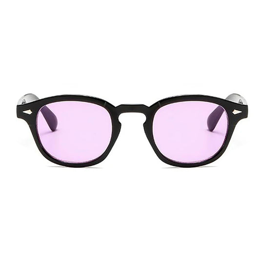 Small Round Sunglasses with Clear Tinted Lens