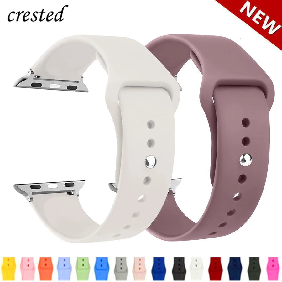 strap For Apple Watch bands 40mm 44mm 49mm 45mm 41mm 38mm 42mm Silicone belt bracelet iWatch series se 9 8 7 6 5 3 ultra 2 band