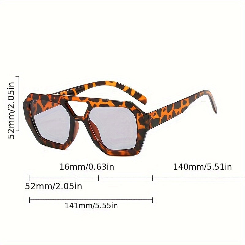 Double Bridge Fashion Glasses For Women Men Vintage Fashion Sun Shades For Driving Beach Travel